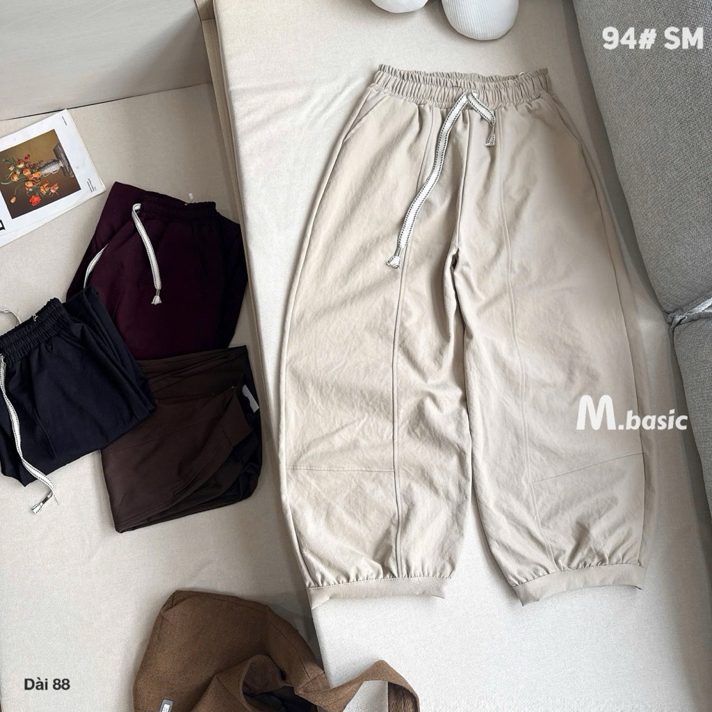 Quần Dài Nữ Kaki Mềm Form Thụng Bo Viền, Quần Nữ Cạp Cao Tôn Dáng Dễ Phối Đồ | SANA CLOSET #94
