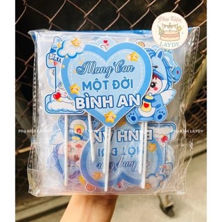 ( NEW) Bịch 10 Set Giấy Cắm Em Bé Tuổi Ngựa, Thôi Nôi, Bé Bình Sữa, Đầy Tháng, Ngựa 2026-Trang Trí Bánh Kem, Tháp Bánh