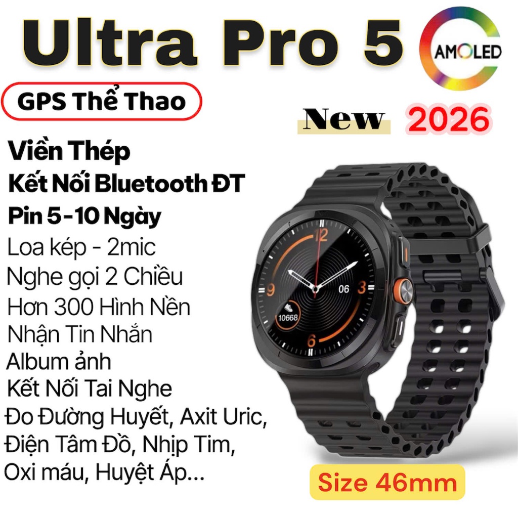 ( Ultra Pro 5 ) Đồng Hồ Thông Minh UltraPro5 Kết nối ĐT, Gps thể thao ...