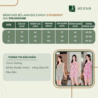 (Sẵn)27KVBD007 Đồ bộ lanh đùi Ken Va. chất liệu lanh cotton Hàn