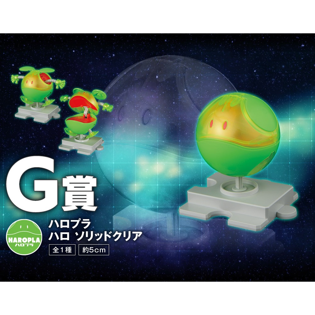 Mô Hình Lắp Ráp Bandai Ichiban Kuji Gunpla 40th Anniversary Haropla Solid Clear Prize G (New Seal)