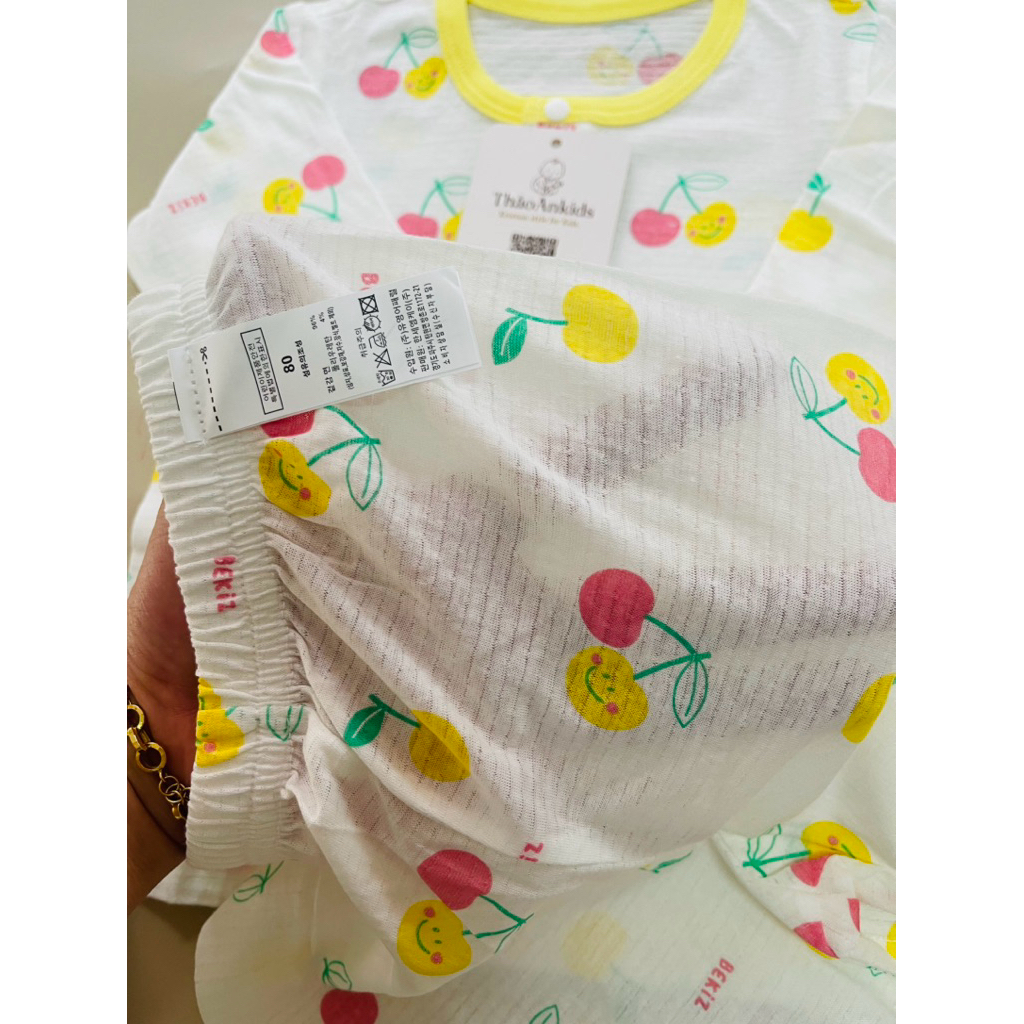 Bộ Lửng bekiz chất cotton giấy mềm mát cho bé ( hàng dư thiếu mac chính và mác logo , tag sườn thay thế)