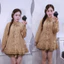 Sét áo babydoll phối ren bèo kèm chân váy tầng S14 SM