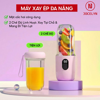 Máy Xay Sinh Tố Cầm Tay Đa Năng Không Dây JOCELYN 500ml, Máy Xay Tích Điện, Xay Đá Bào Tiện Lợi