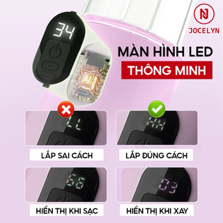 Máy Xay Sinh Tố Cầm Tay Đa Năng Không Dây JOCELYN 500ml, Máy Xay Tích Điện, Xay Đá Bào Tiện Lợi