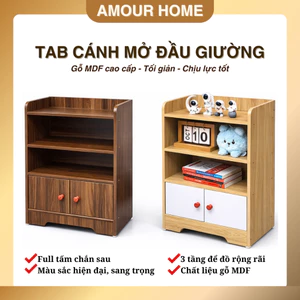 Tủ Để Đầu Giường Cánh Mở Chất Liệu Gỗ MDF Cao Cấp Kiểu Dáng Sang Trọng