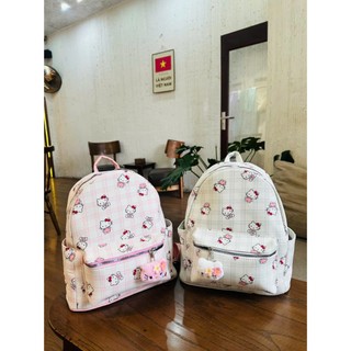 (Quai To Tặng Móc Khóa)Balo đi học nữ Kitty thời trang size40 vừa A4 laptop chất da đẹp đi chơi du lịch tiện dụng BL08