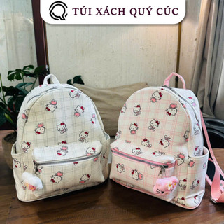 (Quai To Tặng Móc Khóa)Balo đi học nữ Kitty thời trang size40 vừa A4 laptop chất da đẹp đi chơi du lịch tiện dụng BL08