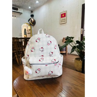 (Quai To Tặng Móc Khóa)Balo đi học nữ Kitty thời trang size40 vừa A4 laptop chất da đẹp đi chơi du lịch tiện dụng BL08