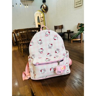 (Quai To Tặng Móc Khóa)Balo đi học nữ Kitty thời trang size40 vừa A4 laptop chất da đẹp đi chơi du lịch tiện dụng BL08