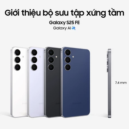 [ SẴN HÀNG ] Điện thoại Samsung Galaxy S25 FE 5G - Hàng Chính Hãng - Màn 120Hz - Chip Exynos 2400 10 Nhân - Camera 50MP