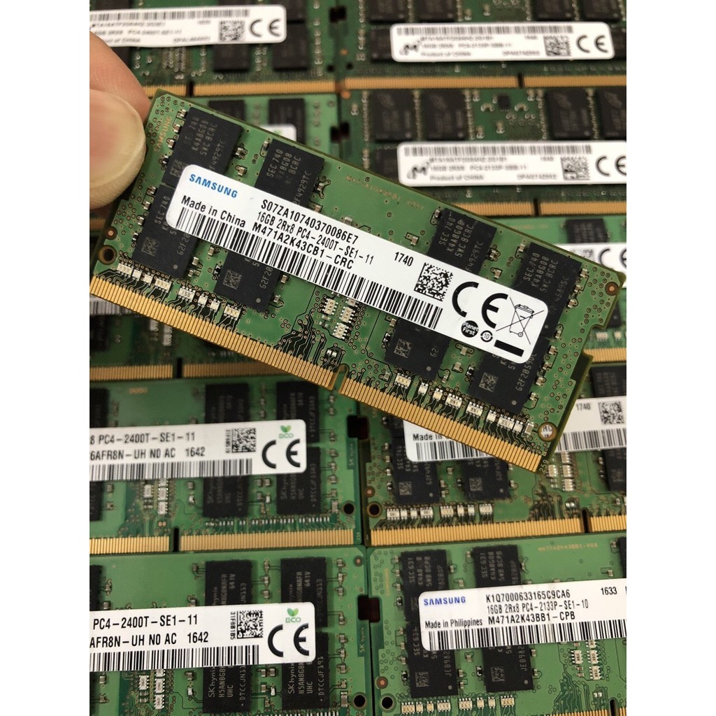 RAM Laptop 8GB 16GB 32GB DDR4 Bus 2133 / 2400 / 2666 / 3200 Mhz Hàng Tháo Máy USA Samsung SK Hynix Micron Kingston