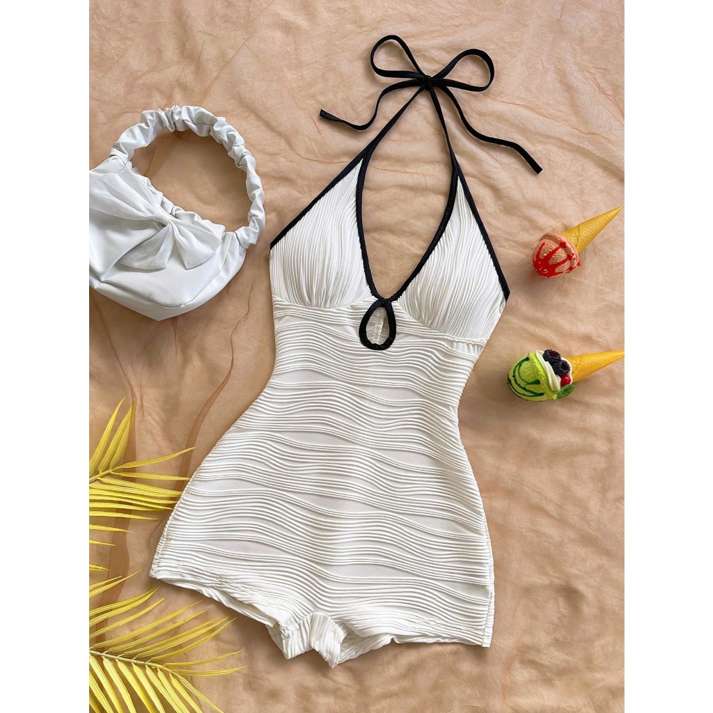 Bikini Jumpsuit liền thân hai dây tôn dáng co giãn vừa (ko mút)