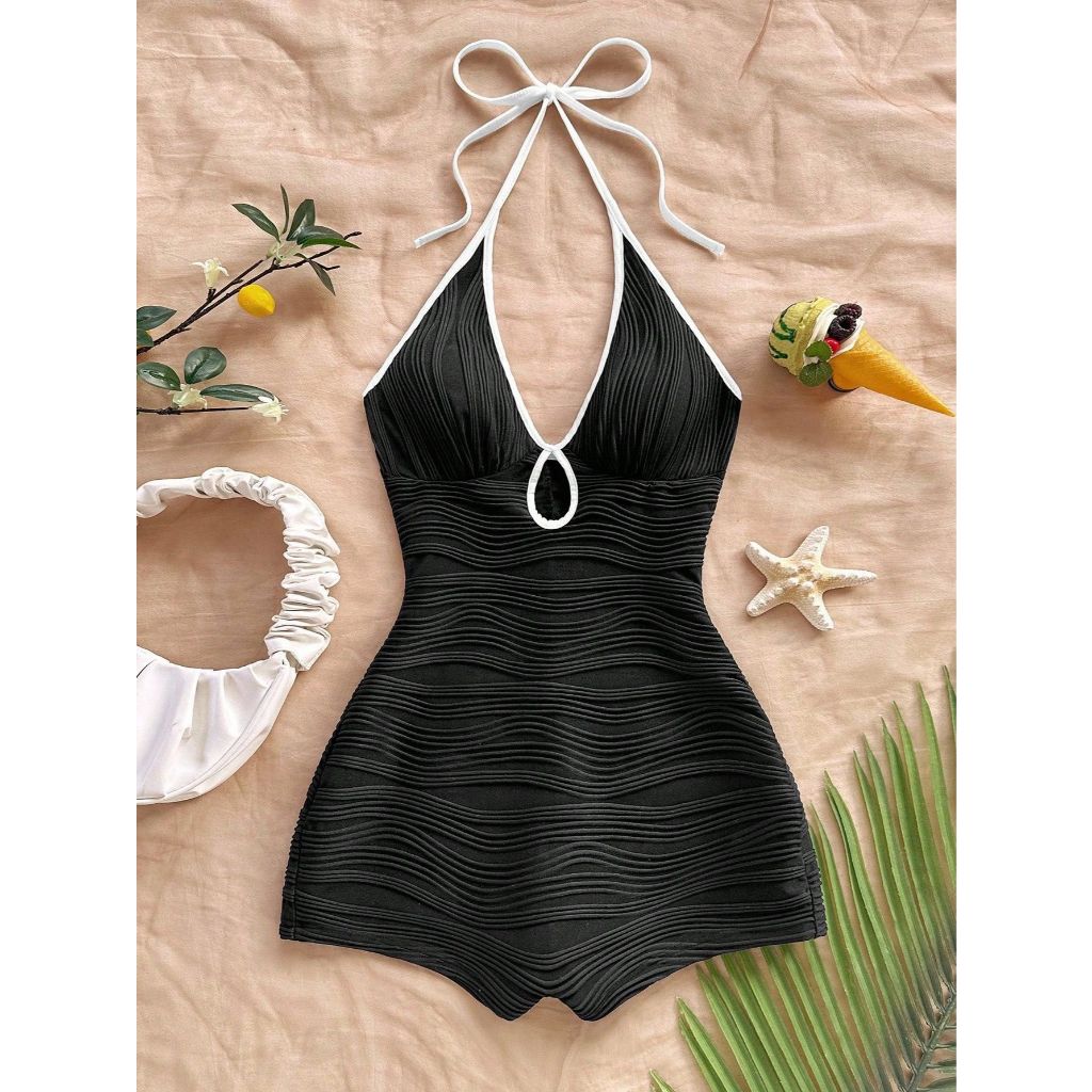 Bikini Jumpsuit liền thân hai dây tôn dáng co giãn vừa (ko mút)