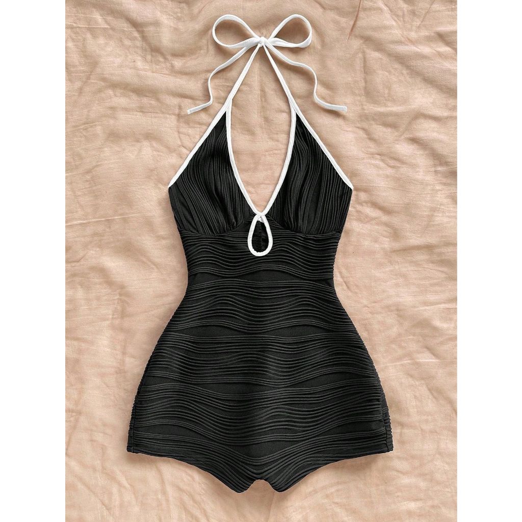 Bikini Jumpsuit liền thân hai dây tôn dáng co giãn vừa (ko mút)