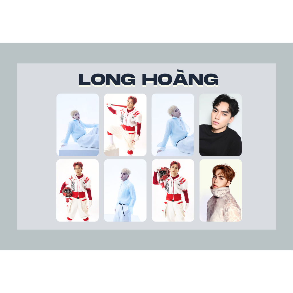 SET card bo góc LONG HOÀNG Leon nhóm nhạc UPRIZE Tân Binh Toàn Năng