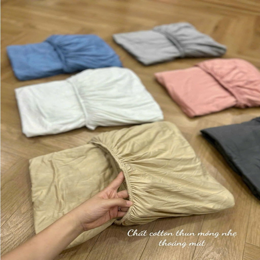 Ga trải giường IKEA Home bo chun bọc đệm thoáng mát drap thun lạnh cao cấp co giãn 4 chiều Topaz nhập khẩu