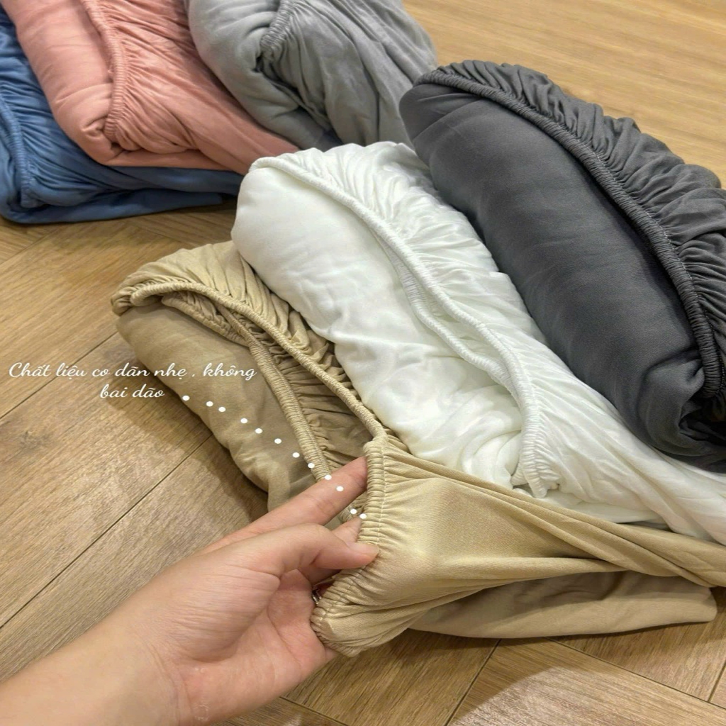 Ga trải giường IKEA Home bo chun bọc đệm thoáng mát drap thun lạnh cao cấp co giãn 4 chiều Topaz nhập khẩu