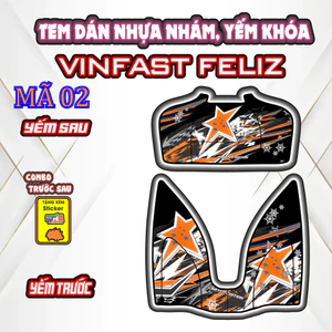 Bộ Tem Dán Chống Trầy Nhựa Nhám VÌNAST FELIZ - Decal Bảo Vệ Cao Cấp, Chống Nước, Bền Màu. Mã 02