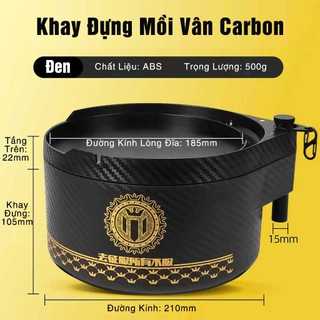 Khay Đựng Mồi MINGTU Khay Mồi Câu Cá ABS Thể Tích Lớn Khay Bát Trộn Mồi Hàng Cao Cấp