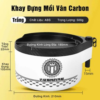Khay Đựng Mồi MINGTU Khay Mồi Câu Cá ABS Thể Tích Lớn Khay Bát Trộn Mồi Hàng Cao Cấp