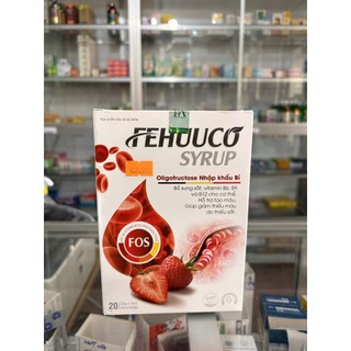 Ống uống sắt FEHUUCO - Bồ sung sắt và vitamin cho cơ thể (Hộp 20 ống)