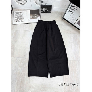 Quần vải baggy ống cong cạp chun sau túi nắp #1037