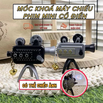 Móc Khóa Máy Chiếu Phim Mini Vintage – Móc Khóa Độc Lạ Trang Trí Chìa Khóa, Phụ Kiện Balo, Quà Tặng Độc Đáo