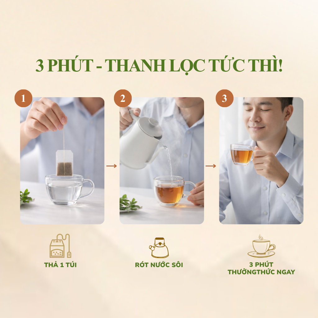 Trà Túi Lọc Cà Gai Leo VIEGREEN (Hộp 50 Túi) - Thảo Mộc Thanh Nhiệt, Thanh Lọc Cơ Thể, Mát Lành