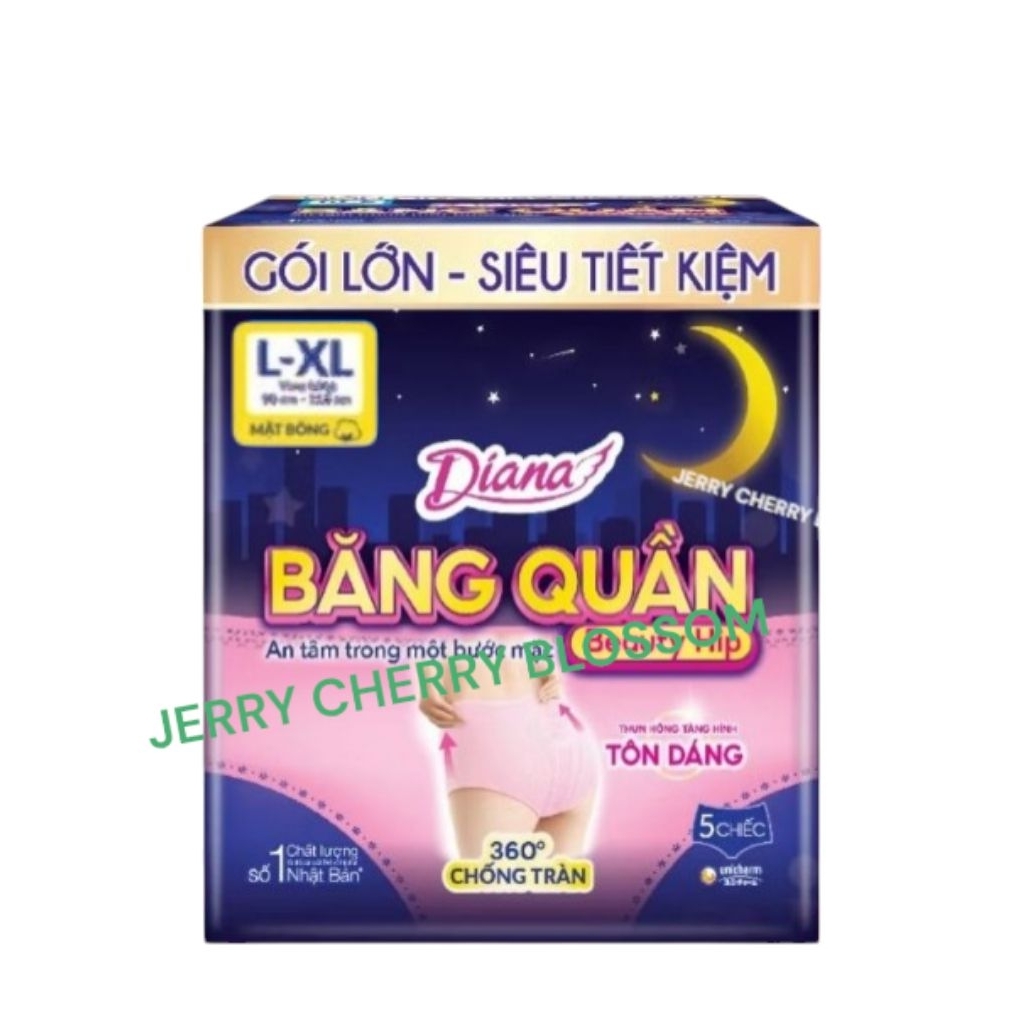 1 gói Băng vệ sinh dạng quần Diana Beauty hip/Kotex 5 chiếc chống tràn 360 độ size ML, XL( hàng tặng hoặc ko tùy chọn)