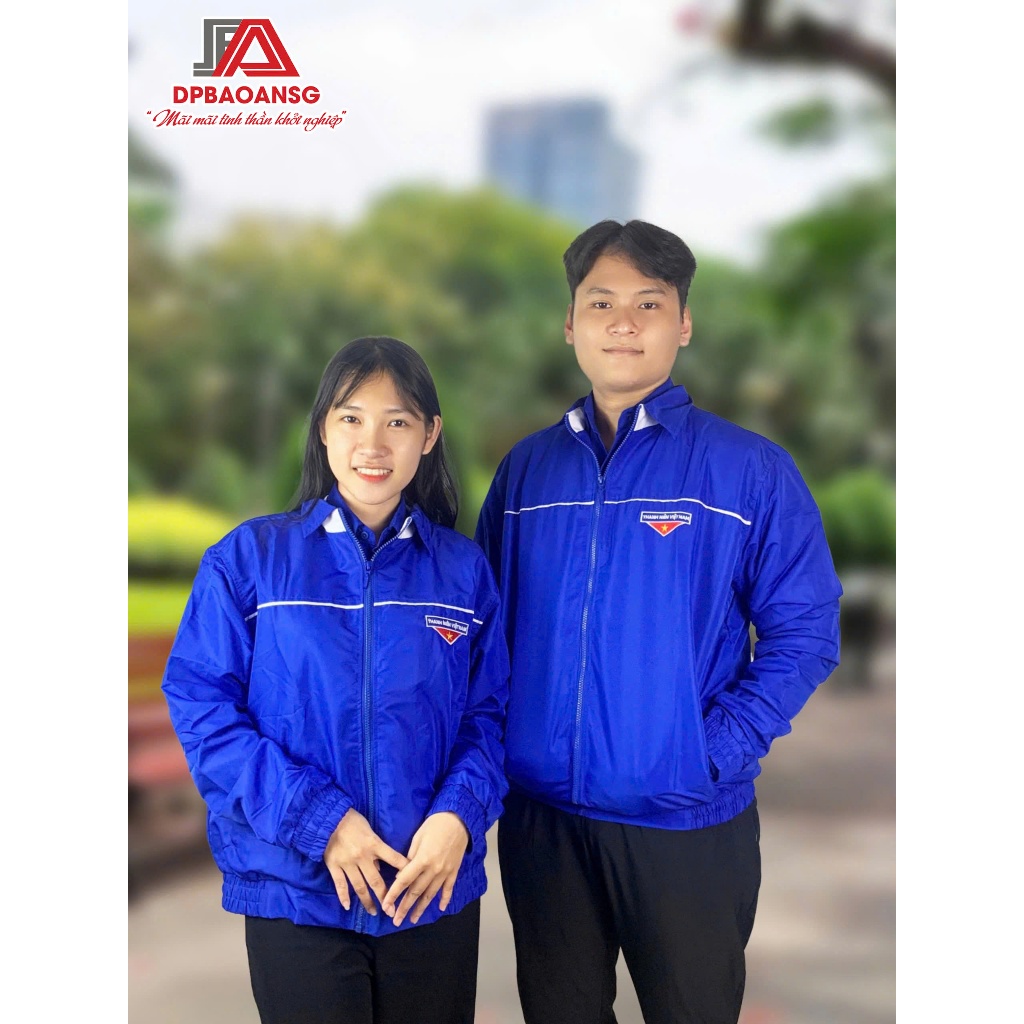 Áo Khoác Đoàn Thanh Niên Vải Dù Không Mũ – Thêu Logo Sắc Nét, Phối Màu Trẻ Trung