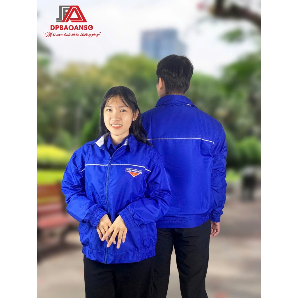Áo Khoác Đoàn Thanh Niên Vải Dù Không Mũ – Thêu Logo Sắc Nét, Phối Màu Trẻ Trung