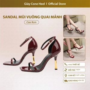 Sandal Mũi Vuông Quai Mảnh Gót Nhọn 9cm Mimi Shop – Cao Gót Nữ Quyến Rũ, Sang Trọng, Tôn Dáng