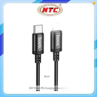 Cáp sạc dây dù siêu bền Hoco X89 cổng TypeC to LaiNing, dài 1M (Đen)