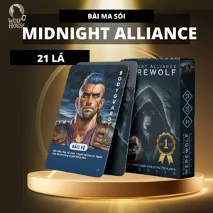 Bộ Bài Ma Sói Midnight 21 Lá Giấy Cứng Nhỏ Gọn Dễ Mang Theo Cho Học Sinh Board Game THE KAS