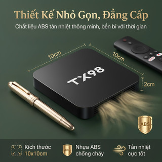 TV Box TX98 Android 13.0 - RAM 16GB ROM 256GB, Hình Ảnh 8K UHD, Điều Khiển Giọng Nói Kèm Mic Smart TV Box Chính Hãng