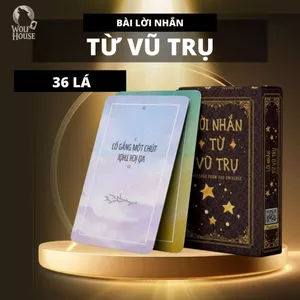 Bộ Bài Lời Nhắn Từ Vũ Trụ Ver Đen Giấy Cứng Chiêm Nghiệm Giải Trí MaSoi SG