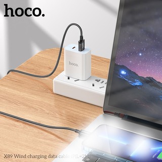 Cáp sạc dây dù siêu bền Hoco X89 cổng LaiNing, dài 2M (Đen)