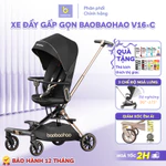 [HỎA TỐC] Xe Đẩy Gấp Gọn Baobaohao V16-C Cao Cấp Cho Bé, Xe Đẩy 2 Chiều Thông Minh, Bánh Xe Giảm Xóc Êm Ái — ảnh 1