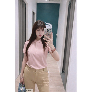 Áo POLO NỮ CỘC THÊU LOGO MÀU HỒNG SIÊU HOTT