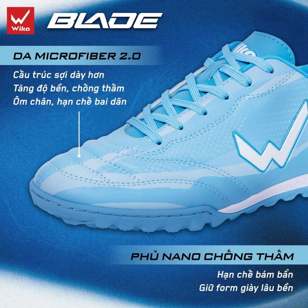 Giày bóng đá sân cỏ nhân tạo Wika BLADE chính hãng Wika [ tặng tất dệt kim ]