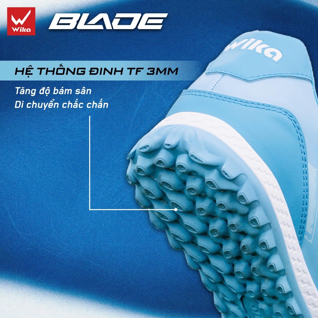 Giày bóng đá sân cỏ nhân tạo Wika BLADE chính hãng Wika [ tặng tất dệt kim ]