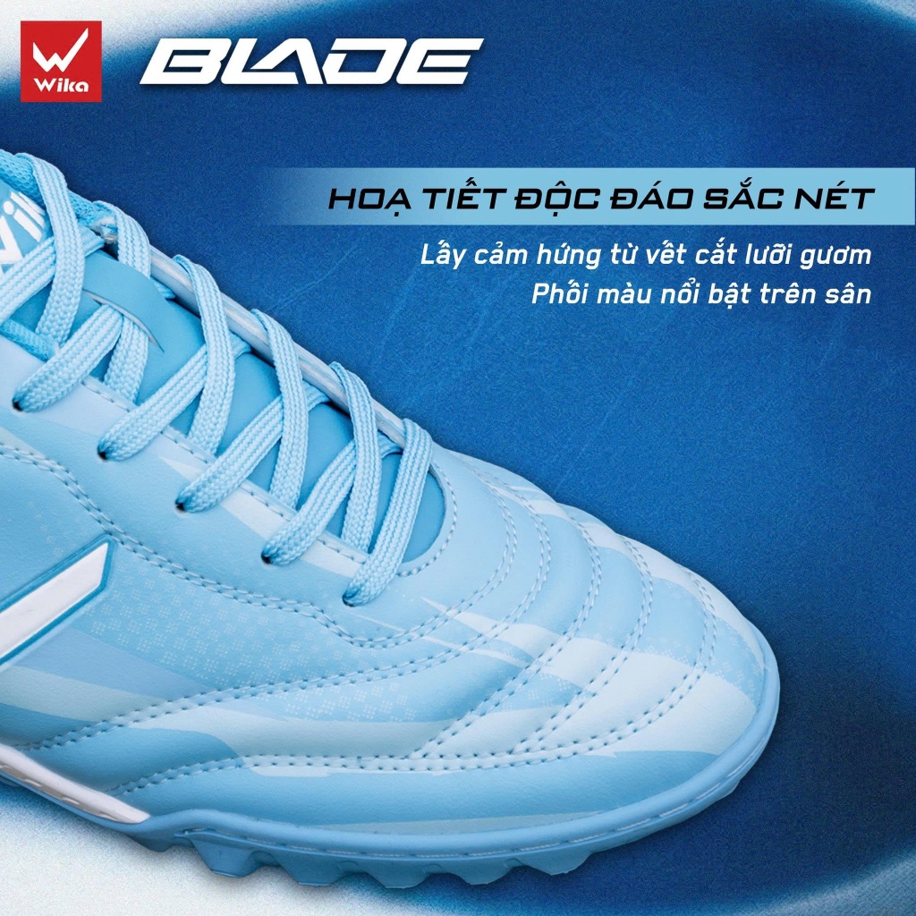 Giày bóng đá sân cỏ nhân tạo Wika BLADE chính hãng Wika [ tặng tất dệt kim ]