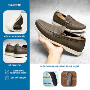 Giày Da Nam ZANISTO CS103 Đế Cao Su Non Êm Nhẹ Chất Da Cao Cấp Bền Kiểu Dáng Giày Lười Nam Trẻ Trung