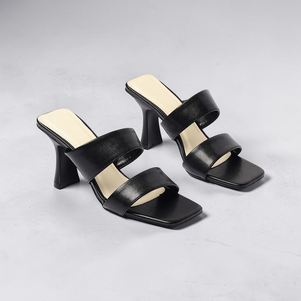 Guốc Cao Gót Nữ 7cm 2 Quai Ngang Thời Trang Pixie H443