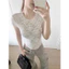 Áo babytee ren hoa nổi