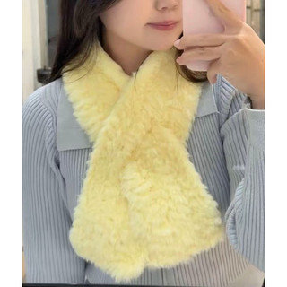 (Ảnh thật sốp chụp) Khăn len lông thỏ handmade siu ấm áp mềm mịn🫶🏻