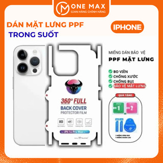 Miếng Dán mặt sau PPF Trong Suốt Chống Trầy Xước Dành Cho iPhone 17promax X/XS/11/12/13/14/15/16ProMax plus pro Air