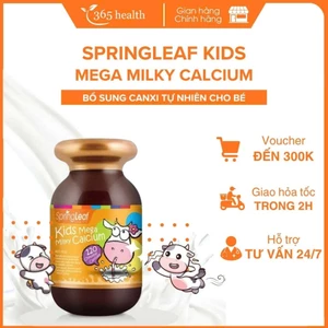 Bổ sung canxi cho bé Kids Mega Milky Calcium Spring Leaf giúp phát triển xương và chiều cao 120 viên