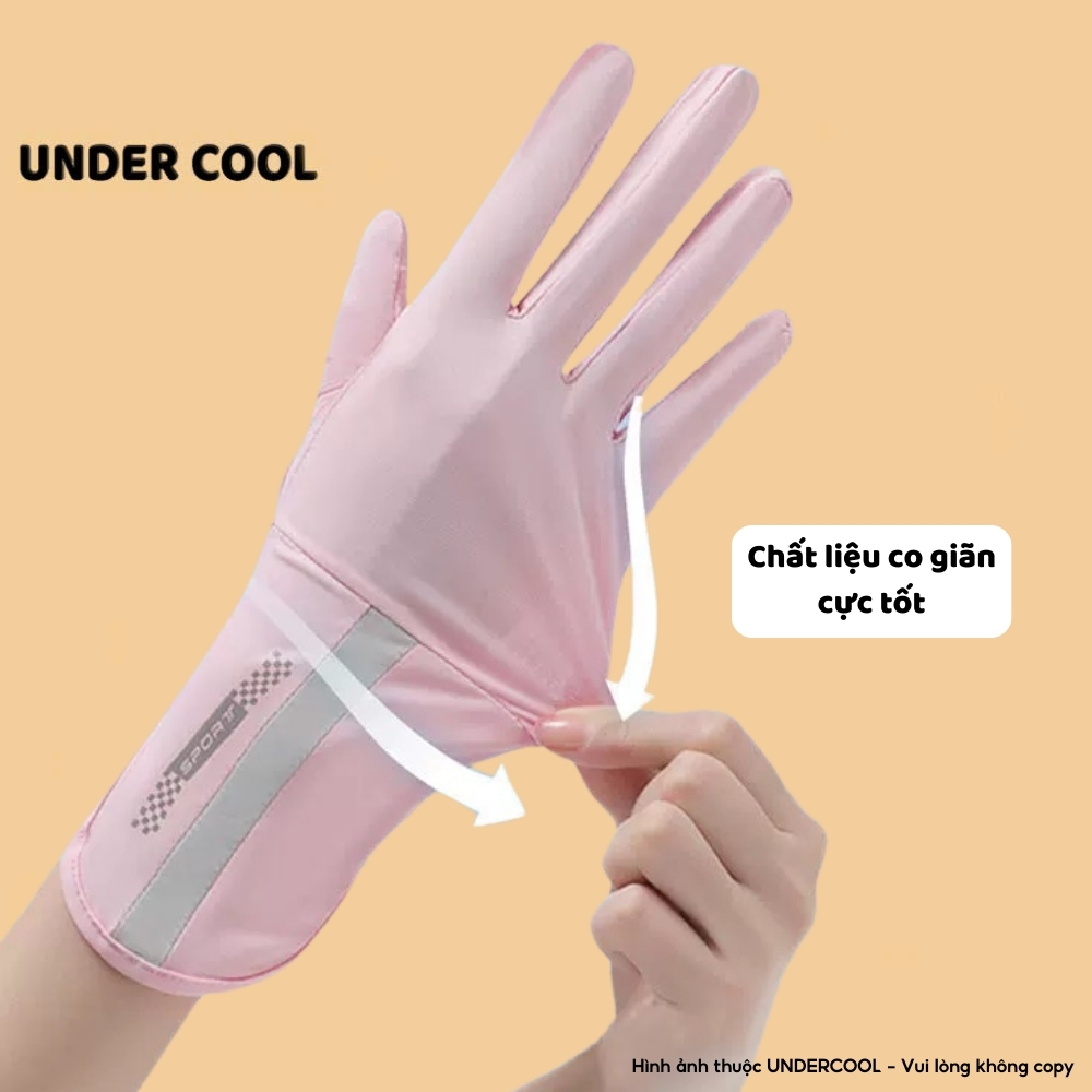 Găng Tay Chống Nắng UNDERCOOL Chống Tia UV, Chống Trượt, Hở Ngón Thoáng Khí, Bao Kín Tay Phù Hợp Cho Cả Nam Nữ LIVE GT03